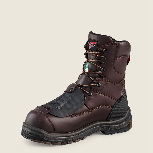 Red Wing Safety Boots Black/Brown - Red Wing Mens King Toe® - 8-inch Waterproof Csa Metguard Toe - X